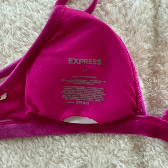 Velvet Express Bikini Set Fuchsia Pink Top Small Bottom Medium WORN ONCE - Picture 6 of 11